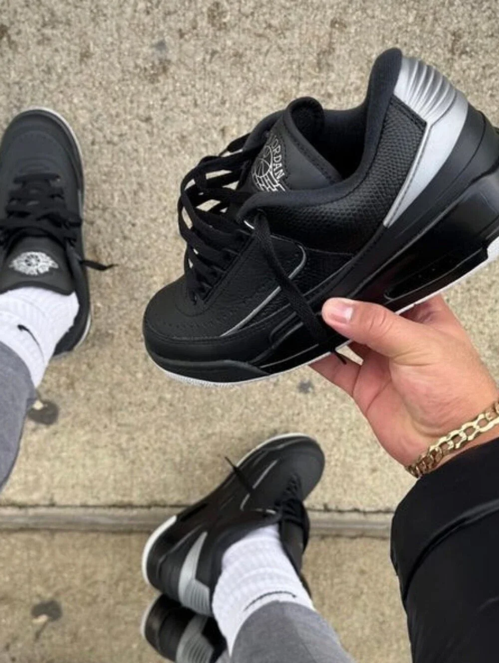 Women's Air Jordan 2/3 'Black Metallic Silver'